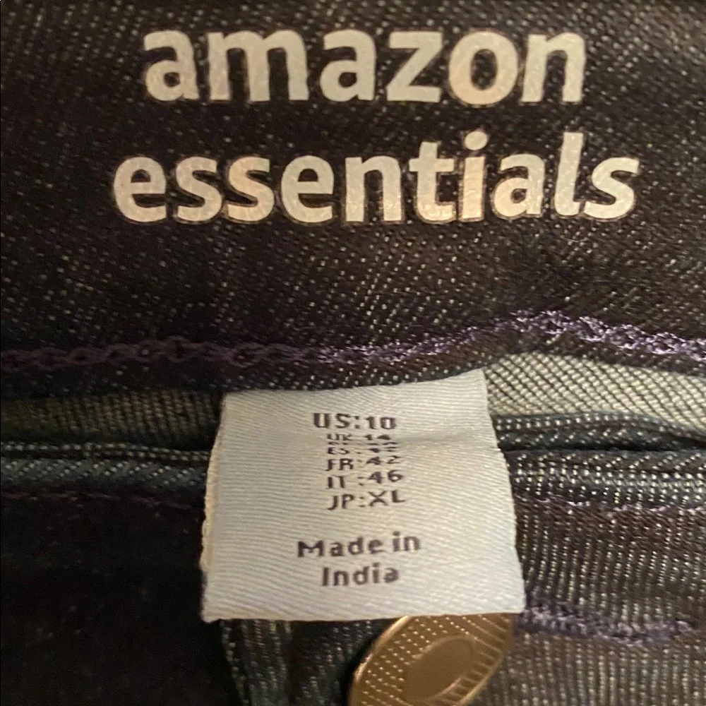 Amazon Essentials Women's High Rise Skinny Dark Indigo Jeans…size 10 - Picture 4 of 6